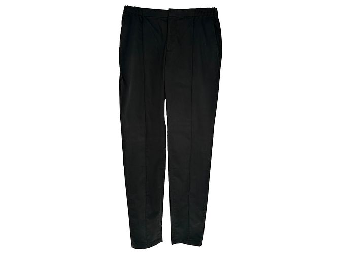 Giorgio Armani gerade geschnittene Hose aus schwarzer Baumwolle