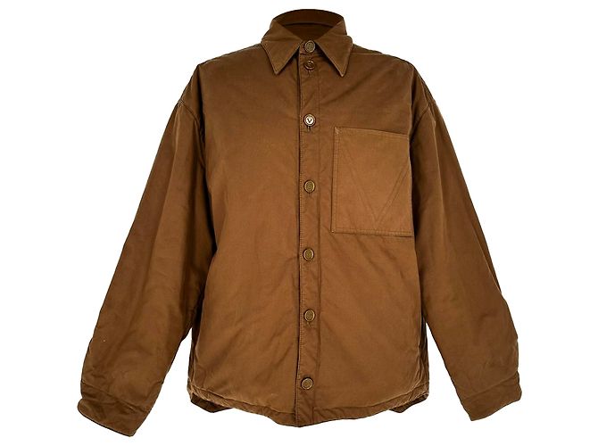 Sovracamicia Bottega Veneta in cotone marrone