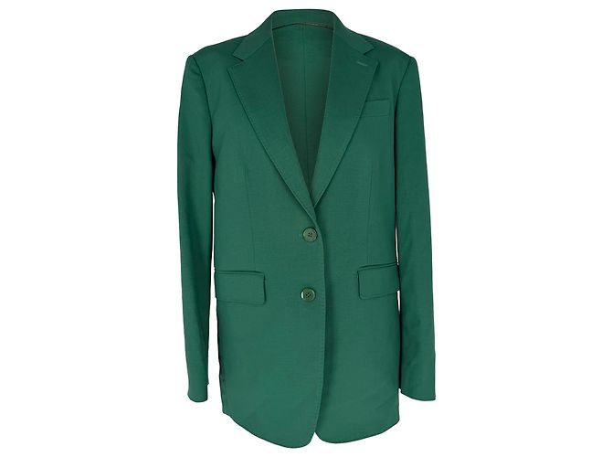 Blazer Max Mara in lana verde