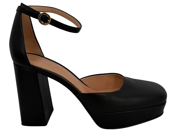 Escarpins à plateforme Basette Gianvito Rossi en cuir noir