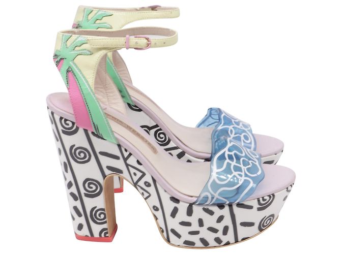 Sandálias de plataforma Sophia Webster Jade Malibu em PVC multicolorido Multicor