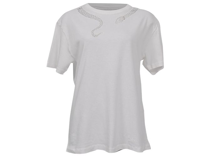 Camiseta Chloé con estampado gráfico en algodón blanco