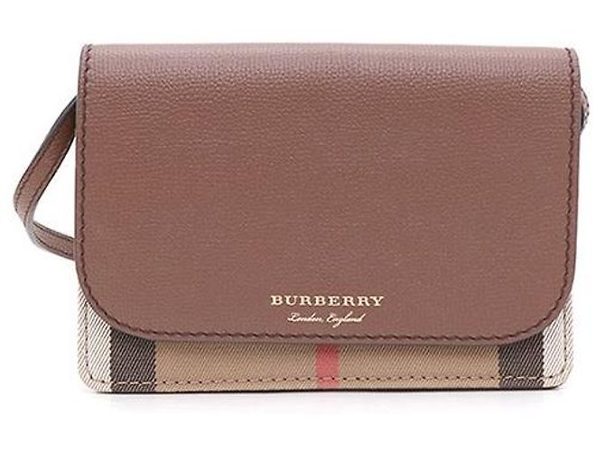 Burberry Saco de ombro e bolsa transversal New Hampshire Check Marrom