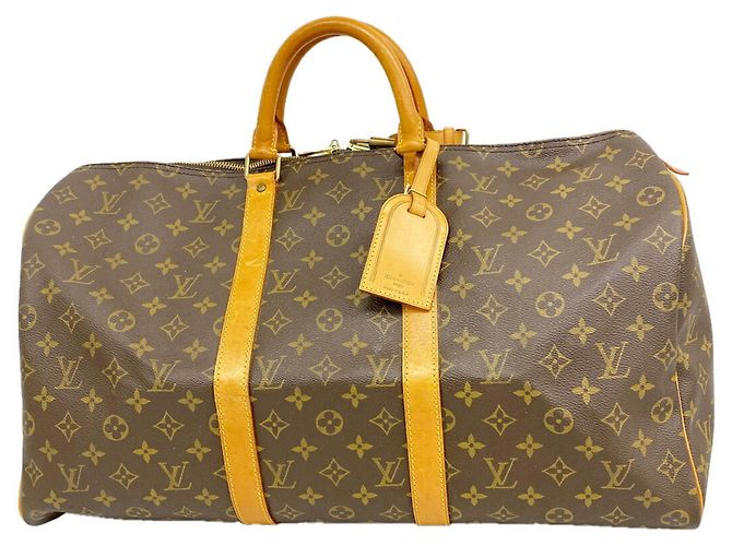 Louis Vuitton Boston Monogram Keepall 50 Marron