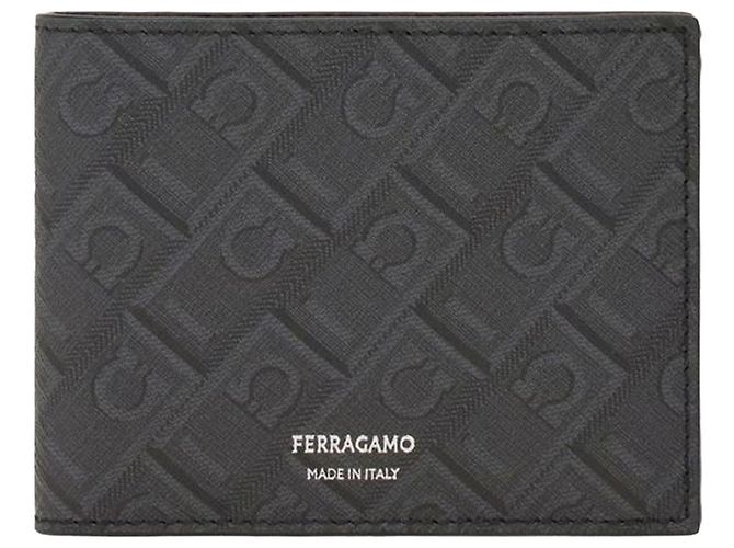 Salvatore Ferragamo Monogram Print Wallet Black