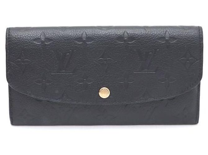 Louis Vuitton Cartera larga Emily Monogram Empreinte Negro