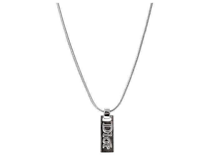 Dior Collier plaqué argent Argenté