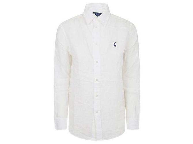 Ralph Lauren Camicia in lino classica bianca Bianco