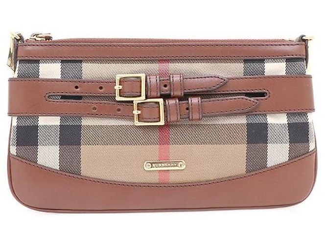 Burberry Bolsa de ombro e transversal com padrão xadrez Marrom