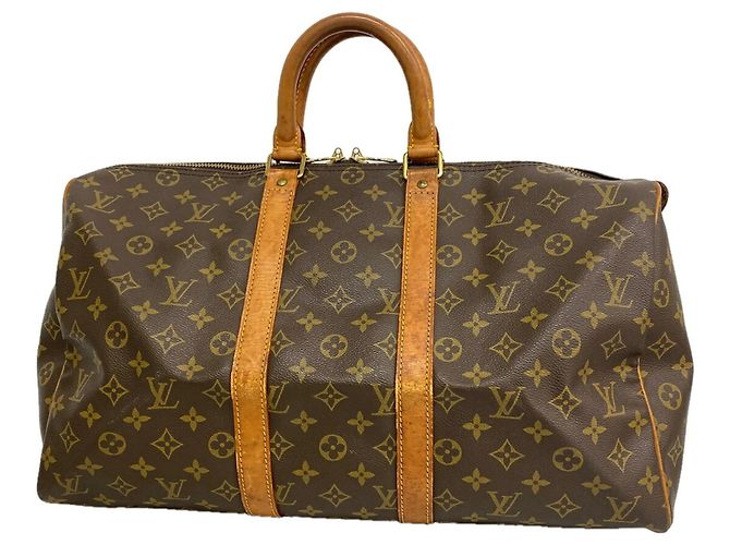 Louis Vuitton Boston Monogram Keepall 45 Braun