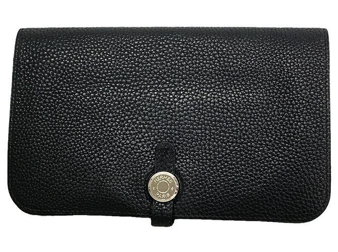Hermès Hermes Dogon GM Long Wallet Black