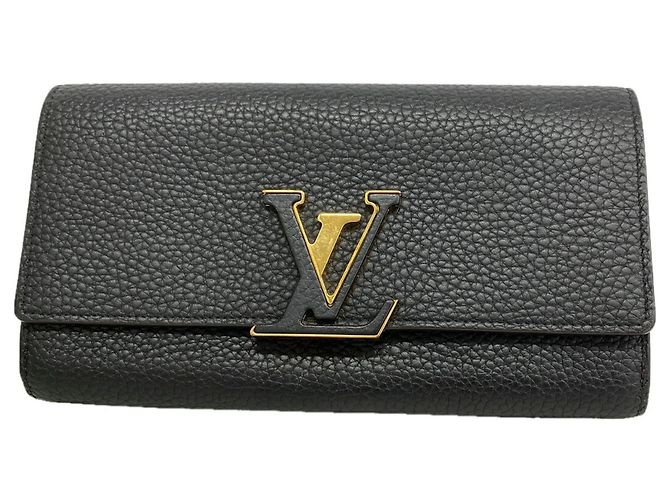 Louis Vuitton Noir Long Wallet Black