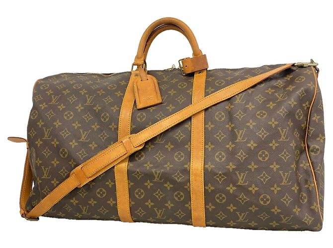 Louis Vuitton Boston Monogram Keepall Bandoulière 60 Marrone