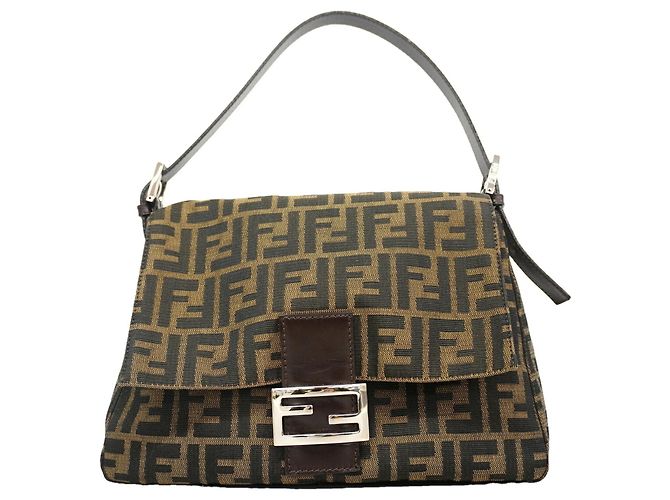 Bolso Bucket Fendi Zucca Mamma Castaño