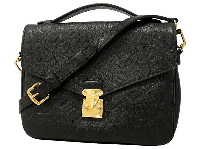 Bolsa Louis Vuitton Monogram Empreinte Pochette Metis MM Preto