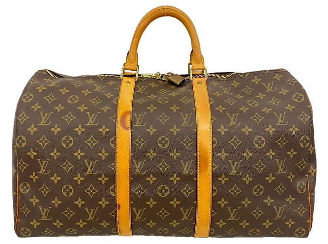 Borsa Boston Louis Vuitton Monogram Keepall 50 Marrone