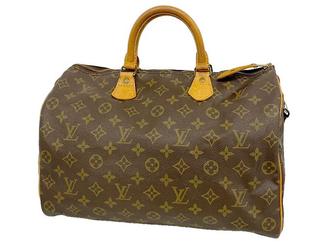 Borsa Louis Vuitton Monogram Speedy 35 Marrone