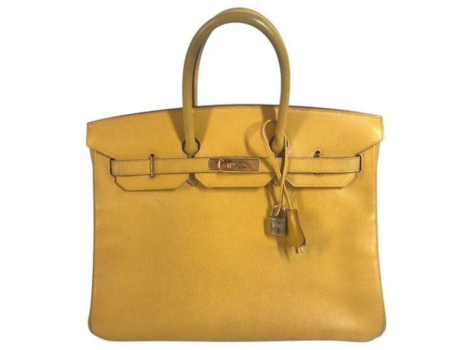 Hermès HERMES Birkin 35 Tote Bag Yellow