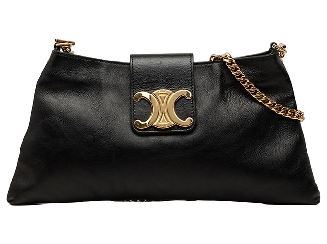 Céline Bolsa de Ombro com Corrente Celine Triomphe Preto