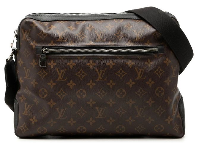 Bolsa de Ombro Louis Vuitton Monogram Macassar Torres Marrom Preto Monograma