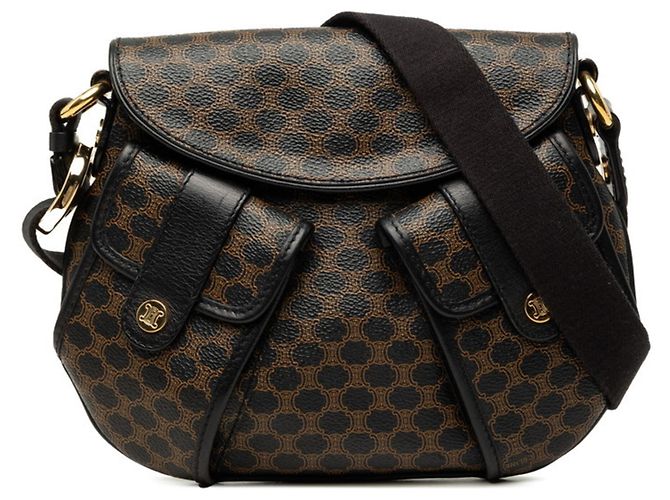 Céline Borsa a tracolla Celine Macadam Marrone Nero