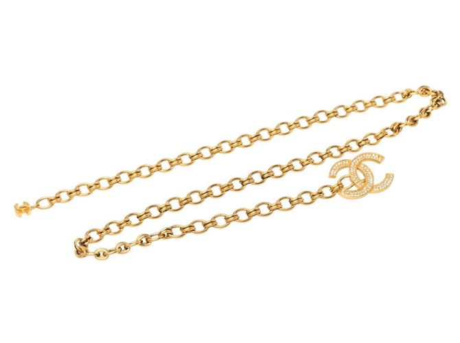 Chanel Coco Mark Gold Plated Chain Belt Golden