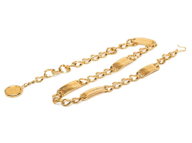 Cambon Chanel Gold Plated Chain Belt Golden