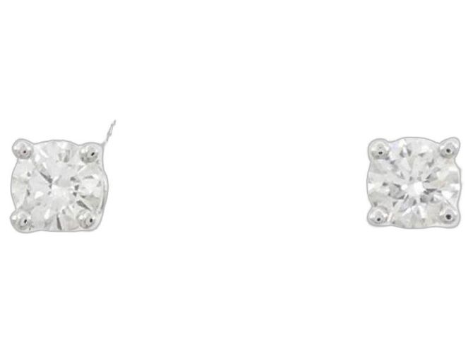 Tiffany & Co Pendientes de botón Tiffany Solitaire en platino