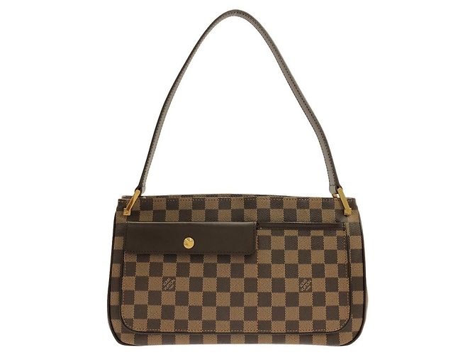 Bolso de hombro Louis Vuitton Damier Aubagne Castaño