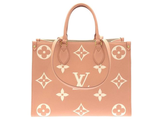Bolsa Louis Vuitton Monogram Empreinte OnTheGo MM Marrom Rosa
