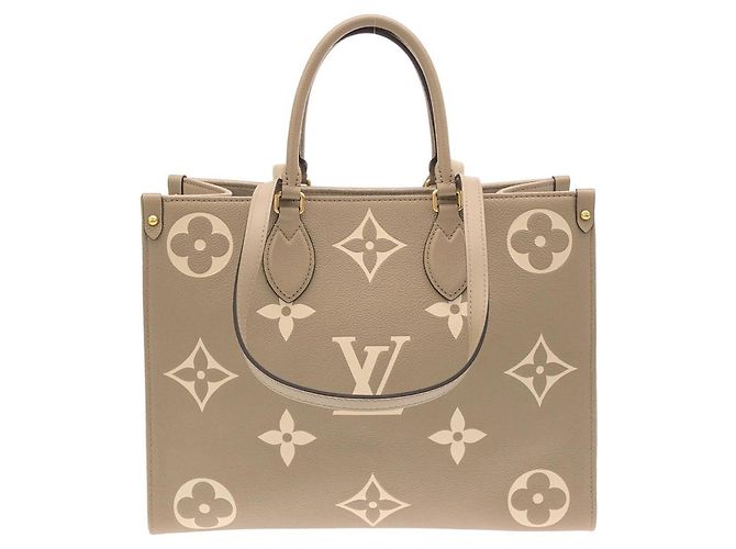 Louis Vuitton Bicolor Monogram Empreinte OnTheGo MM Handtasche Grau