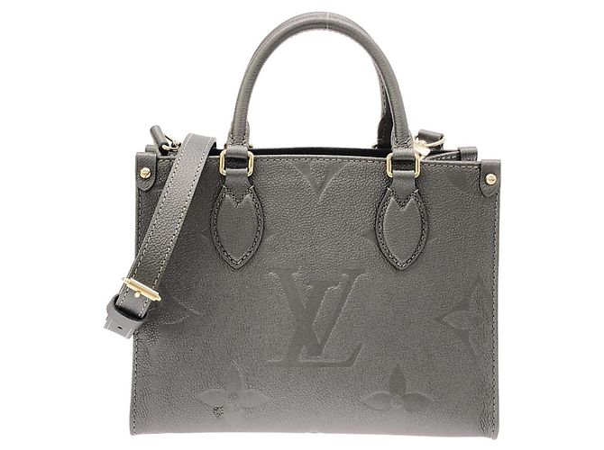 Bolso Louis Vuitton Monogram Empreinte OnTheGo PM Plata Metálico