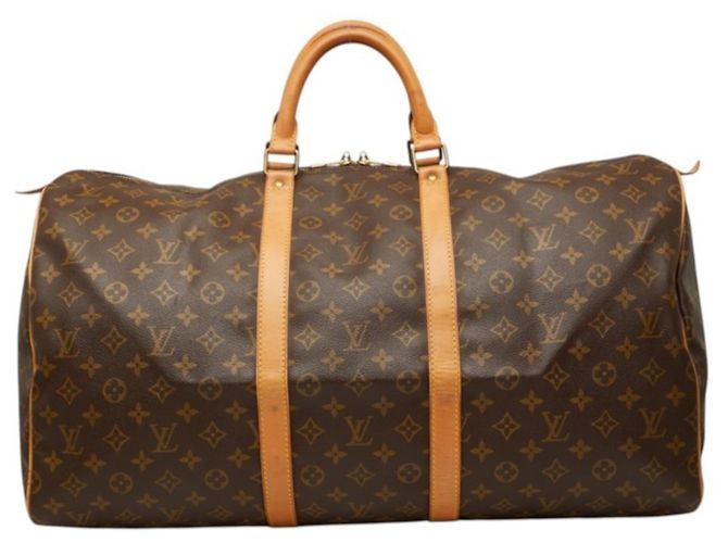 Borsa Boston Louis Vuitton Monogram Keepall 55 Marrone