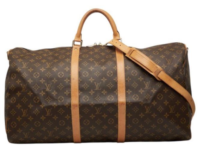 Louis Vuitton Monogram Keepall Bandoulière 60 Castaño
