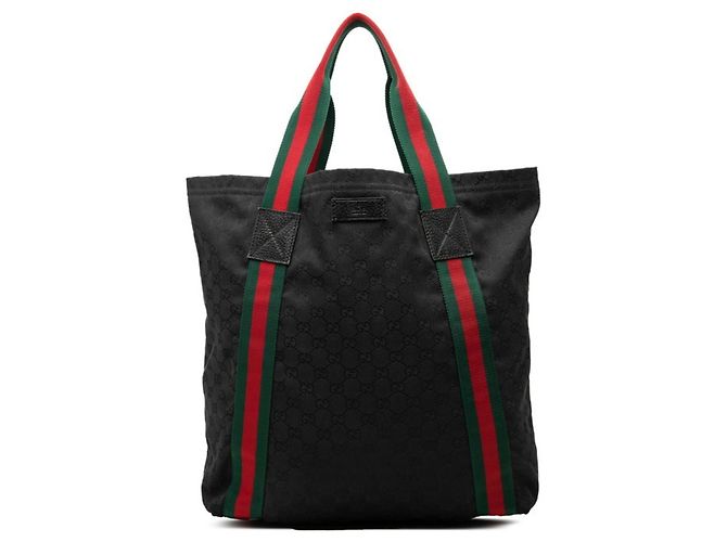 Borsa Tote Gucci GG Canvas Sherry Line Nero