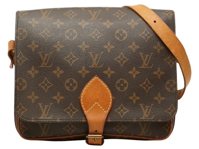 Bolsa de Ombro Louis Vuitton Monogram Cartouchiere GM Marrom