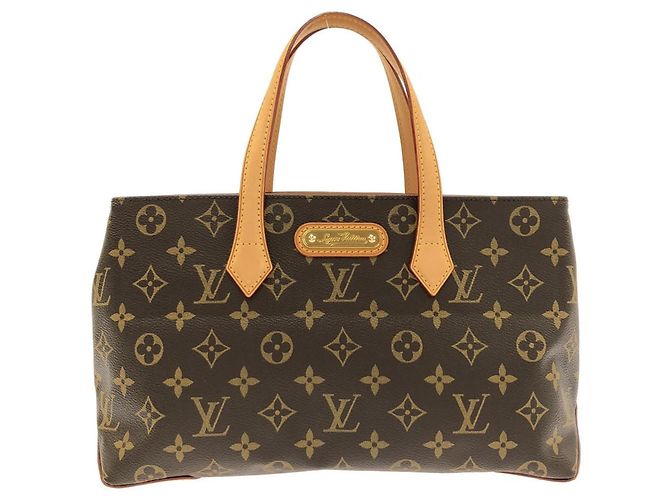 Sac à main Louis Vuitton Monogram Wilshire PM Marron