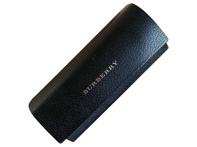 Burberry Leather Glasses Case Black