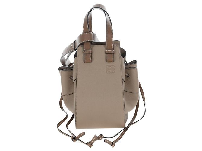 Loewe Hammock Leather Small Beige