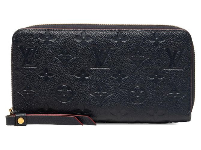 Zippy Louis Vuitton Monogram Empreinte Long Wallet Red