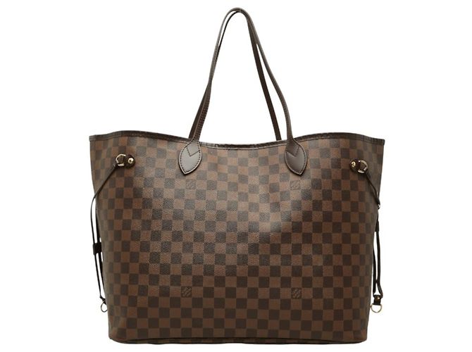 Saco Tote Louis Vuitton Damier Neverfull GM Marrom