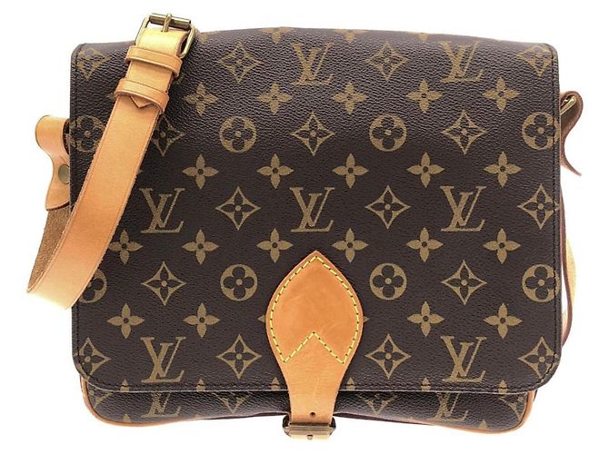 Borsa a tracolla Louis Vuitton Monogram Cartouchiere Marrone