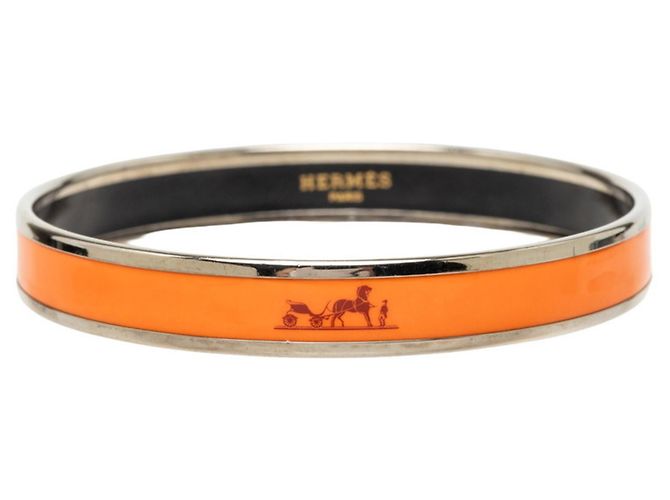 Bracciale Hermès Email PM Caleche Argento Arancione