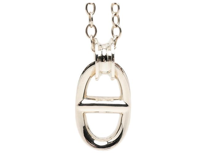 Hermès Collana con ciondolo a catena Hermes Reponse Large LG Argento