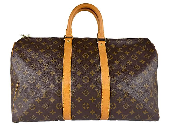 Bolsa Boston Louis Vuitton Keepall 45 Marrom Monograma