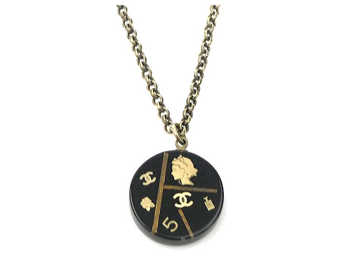 Timeless Collana Chanel Coco Mark Nero D'oro