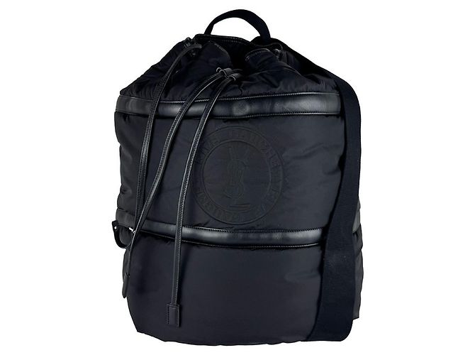 Borsa a tracolla in nylon Saint Laurent Nero