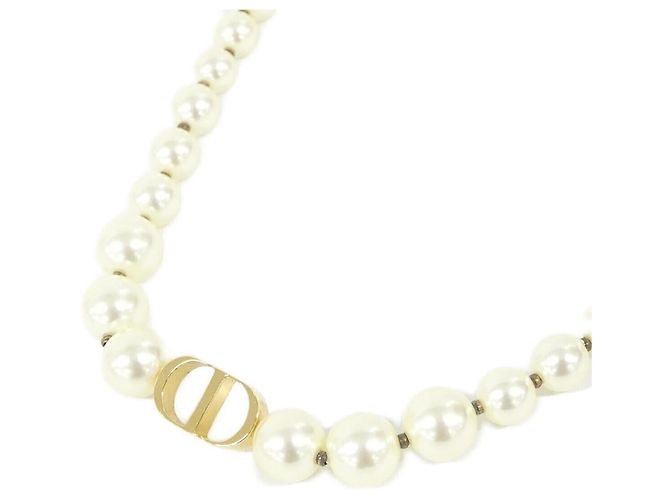 Christian Dior 30 Montaigne N1116MTGRS Halskette Weiß Golden