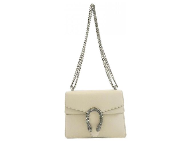 Bolsa de Ombro Gucci Dionysus em Couro Branco
