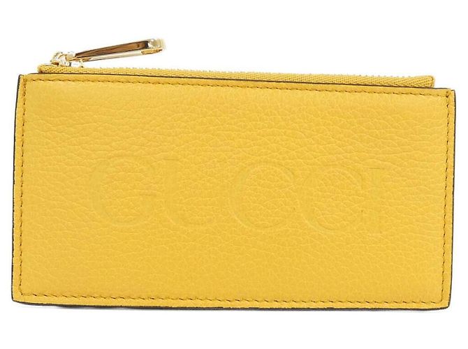 Portamonete Gucci in pelle gialla Giallo